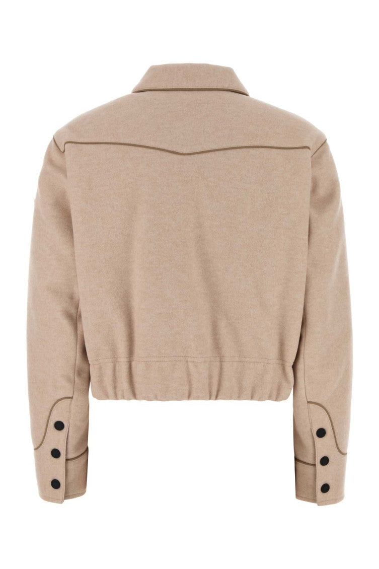 Light Pink Shirt Collar Jacket 2