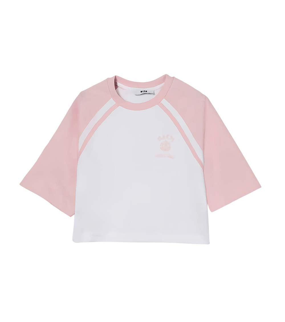 Girls Pink Color-Block T-Shirt 1