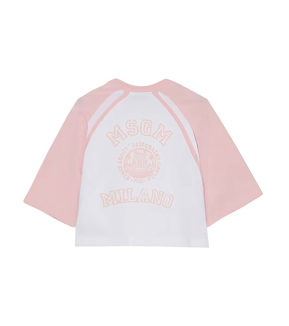 Girls Pink Color-Block T-Shirt 2