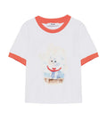 Girls White Graphic T-Shirt 1