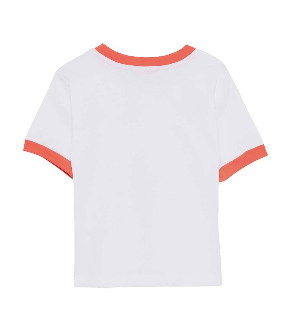 Girls White Graphic T-Shirt 2