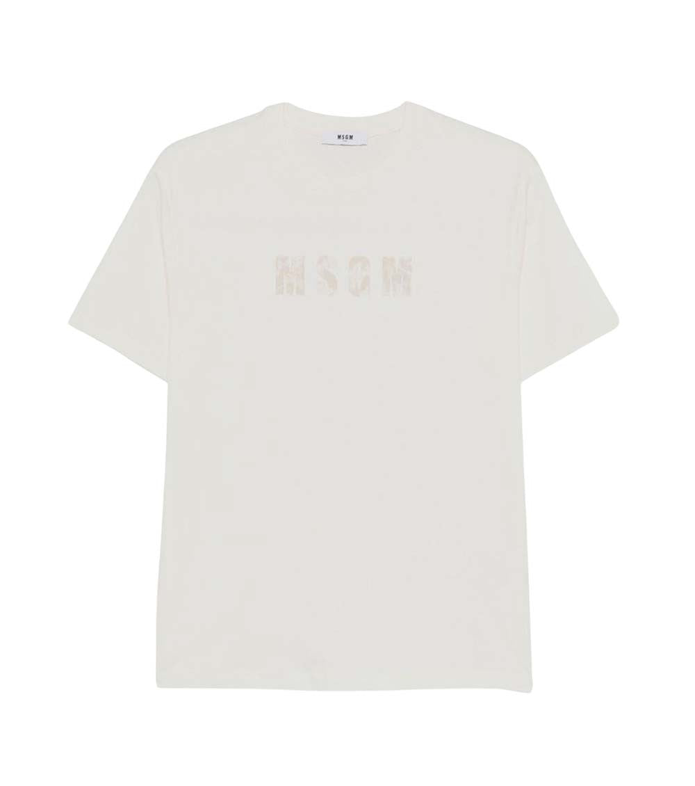 Girls Cream Logo T-Shirt 1