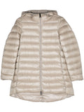 Beige Quilted Hood Jacket 1