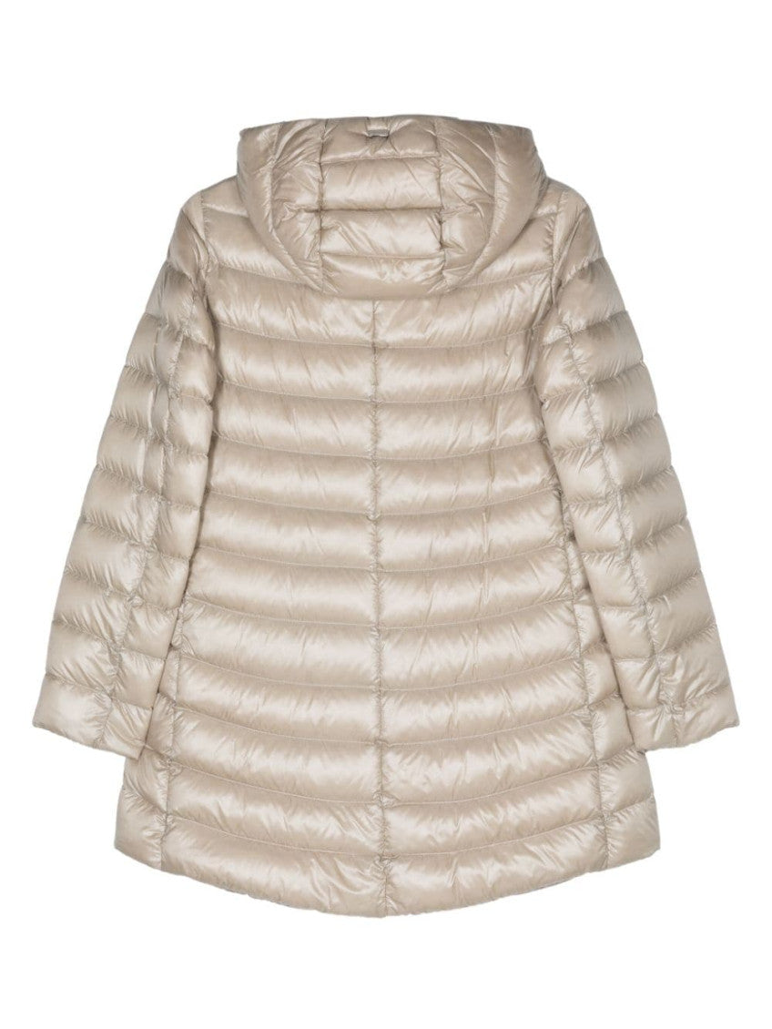 Beige Quilted Hood Jacket 2