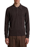 Dark Brown Full Sleeves Polo 1