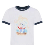 Girls White Graphic T-Shirt 1