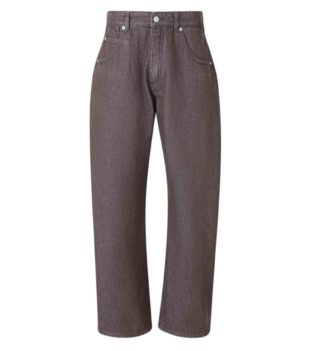 Brown Mid Rise Jeans 1