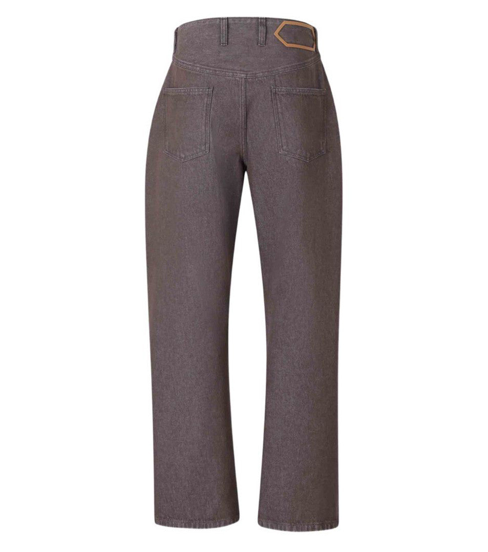 Brown Mid Rise Jeans 2