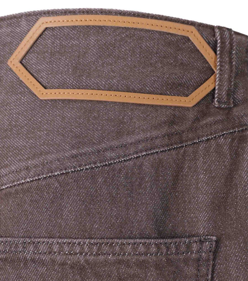 Brown Mid Rise Jeans 4