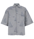 White Relaxed Stripes Shirt 1