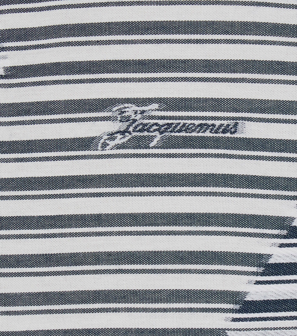 White Relaxed Stripes Shirt 3