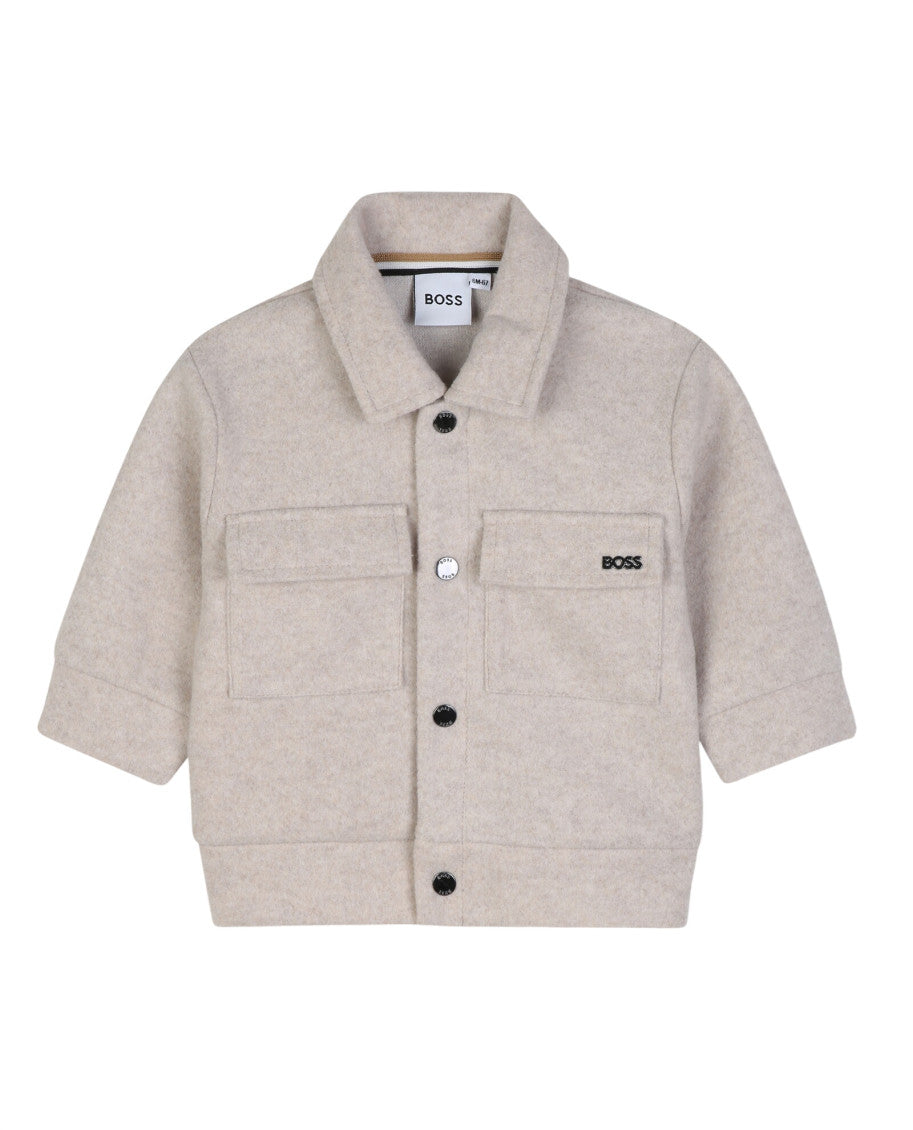 Baby Boys Beige Bomber Blazer 1