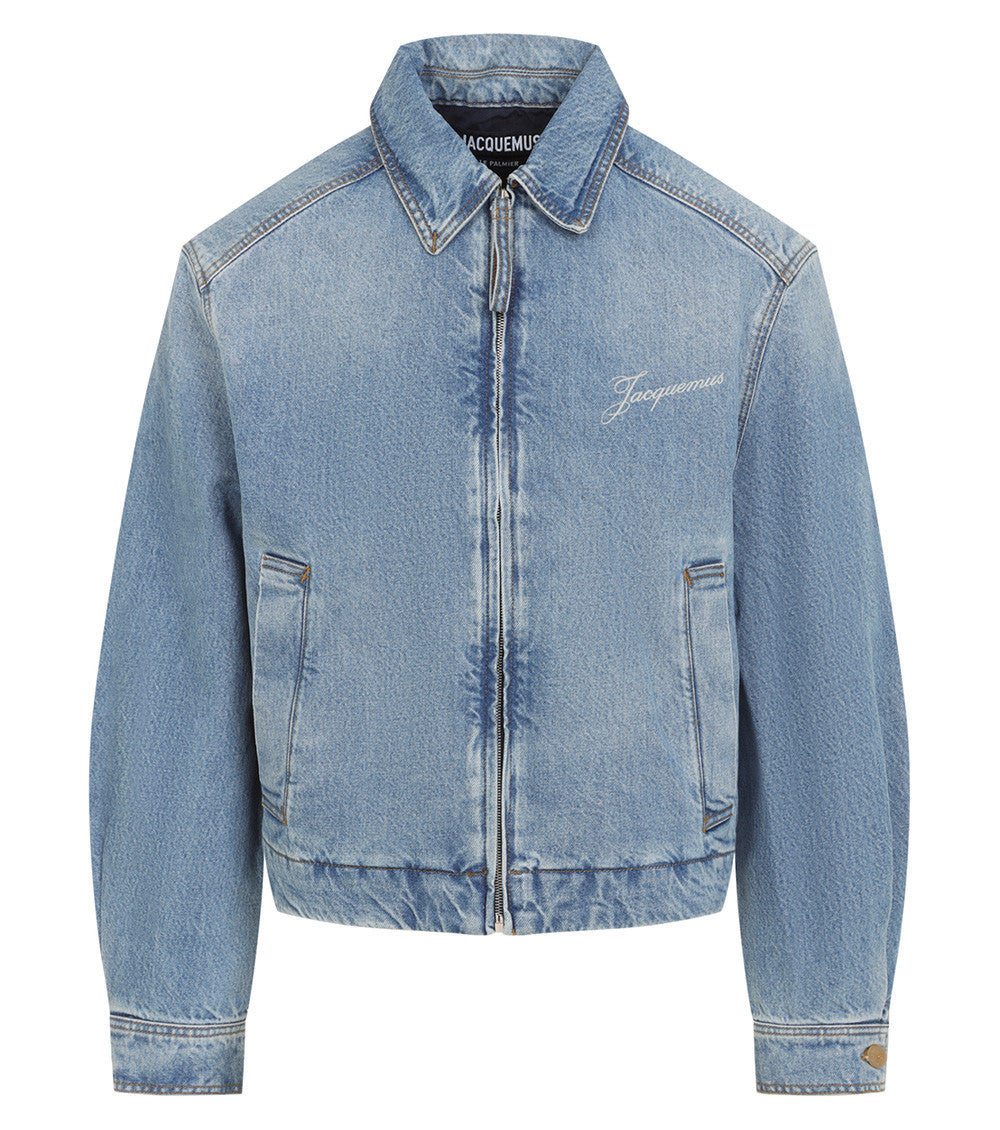 Blue Denim Logo Jacket 1
