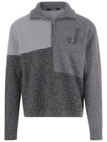Multi Grey Half Zip Sweater 1