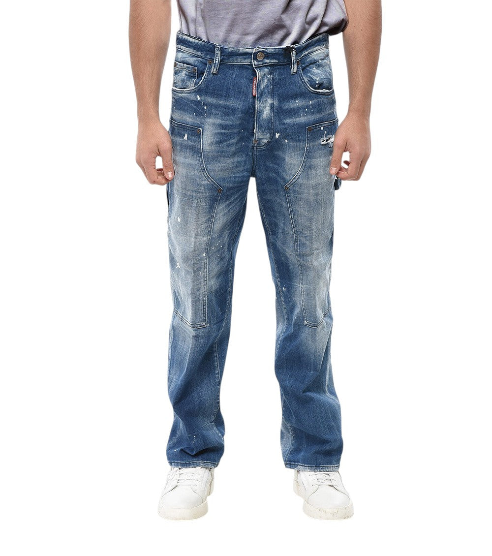 Blue Loose High Rise Jeans 1