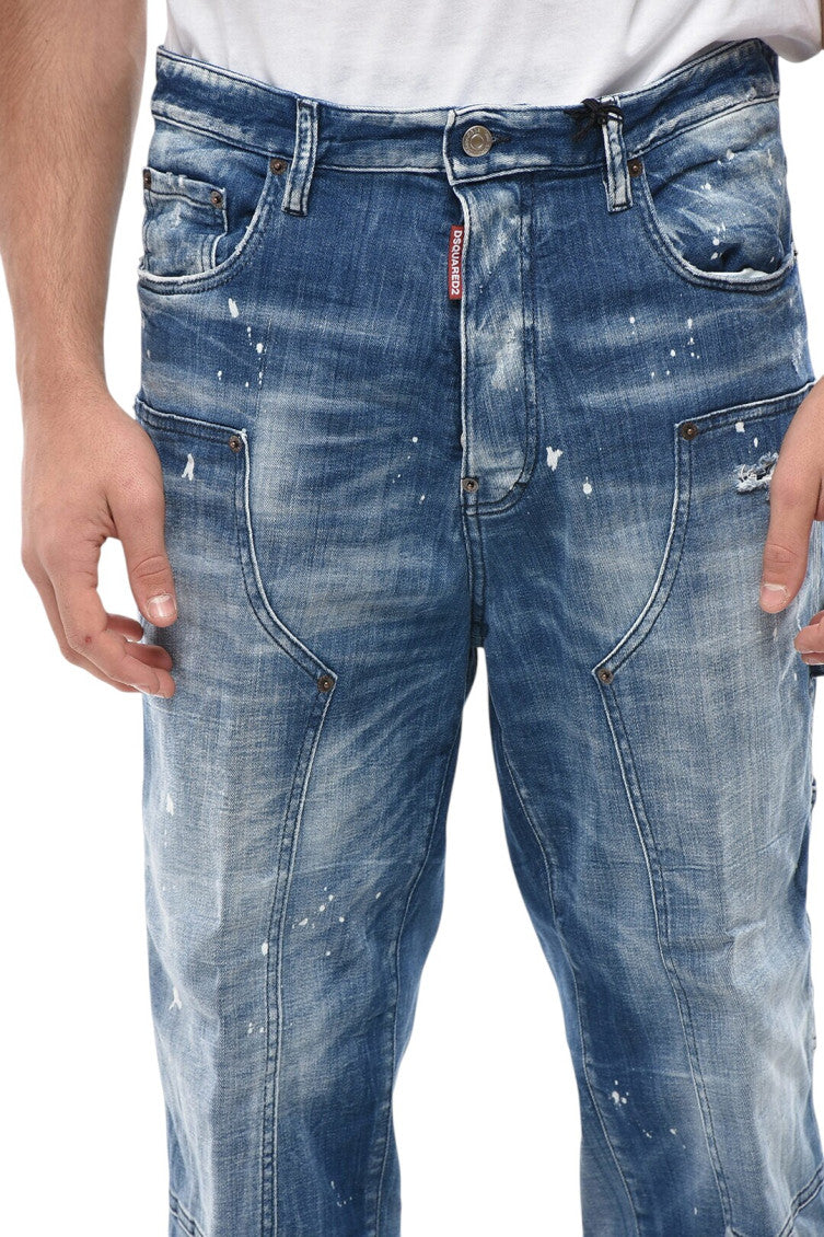 Blue Loose High Rise Jeans 3
