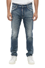 Navy Blue Mid Rise Jeans 1