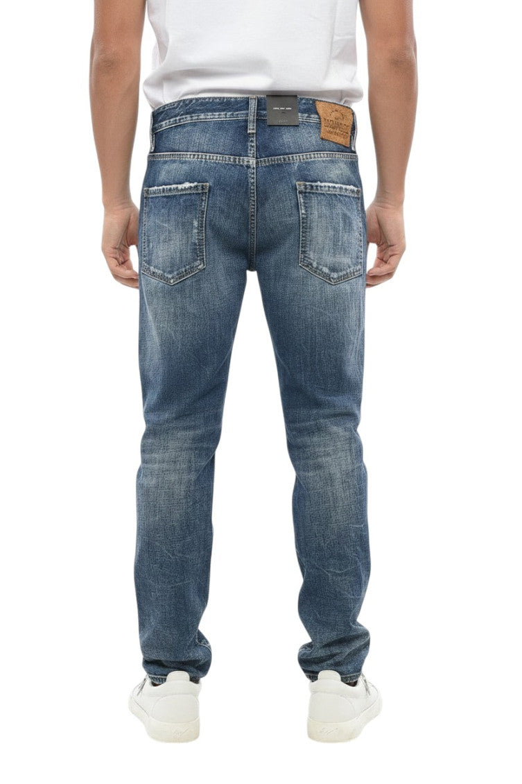 Navy Blue Mid Rise Jeans 2