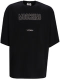 Black Crewneck Crystal-Embellished T-Shirt 1