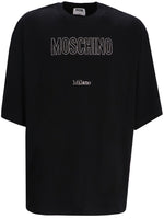 Black Crewneck Crystal-Embellished T-Shirt 1