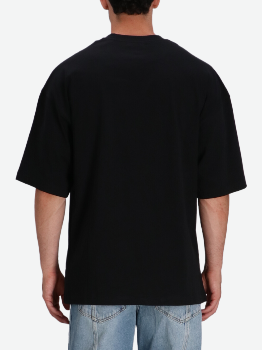 Black Crewneck Crystal-Embellished T-Shirt 5