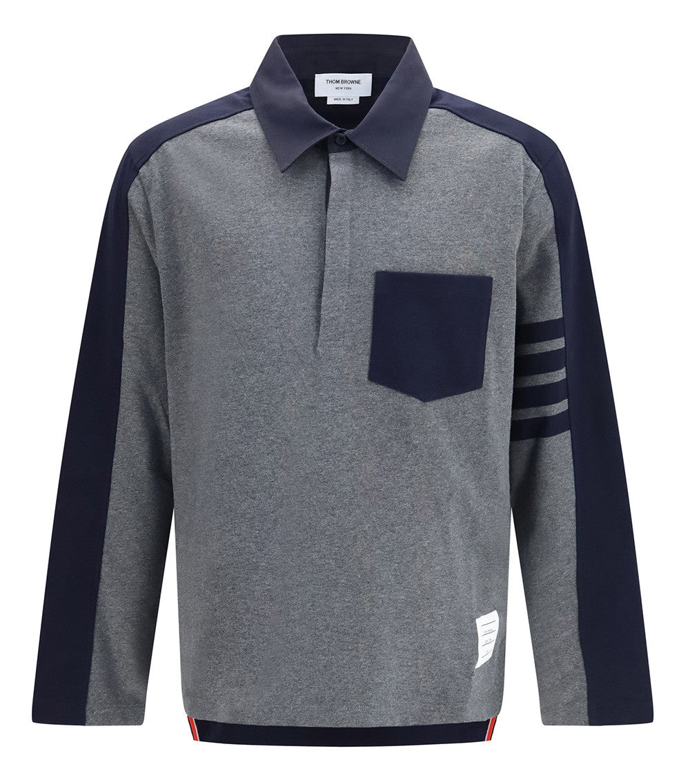 Grey Color Block Polo 1