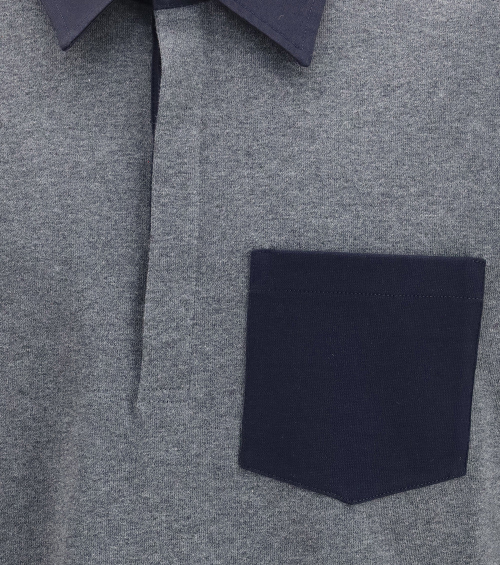 Grey Color Block Polo 3