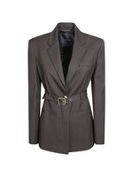 Dark Grey Notched Lapel Blazer 1