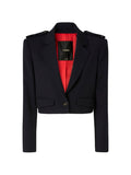 Black Notched Lapel Blazer 1