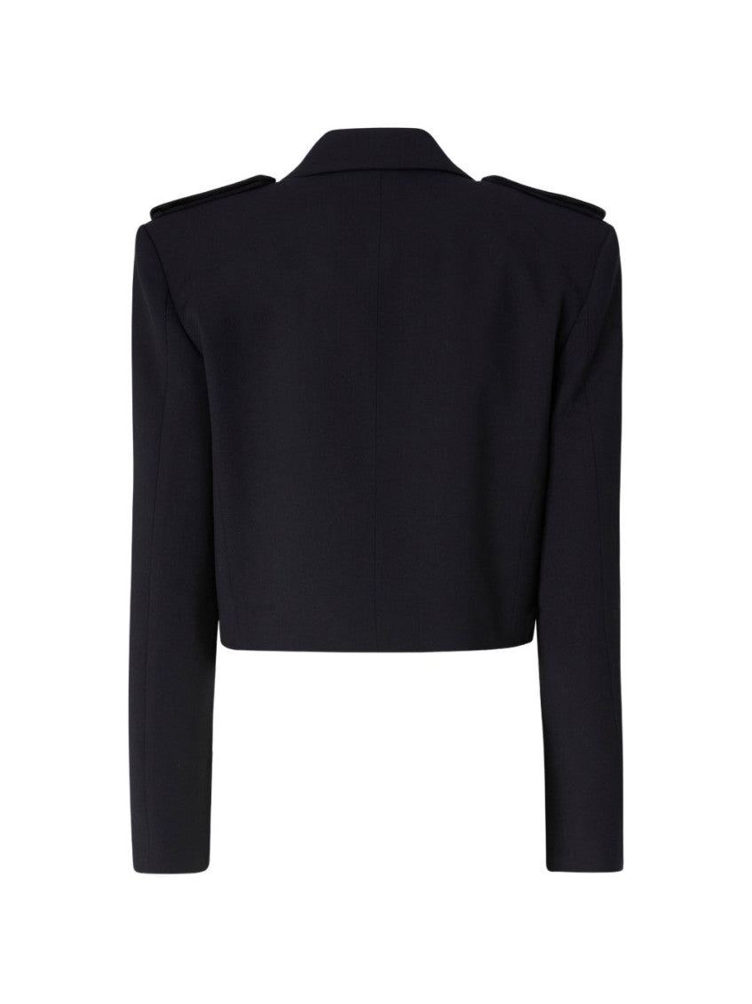 Black Notched Lapel Blazer 2