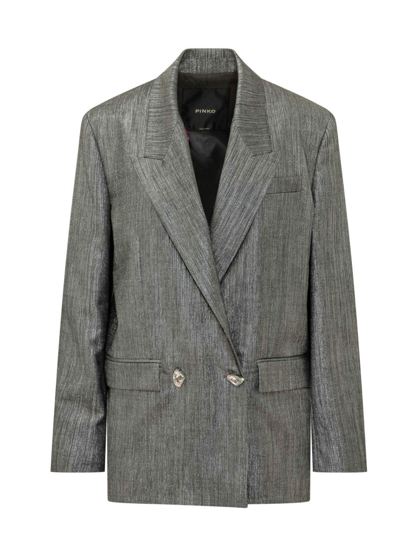 Grey Notched Lapel Blazer 1