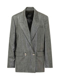 Grey Notched Lapel Blazer 1