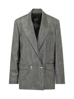 Grey Notched Lapel Blazer 1