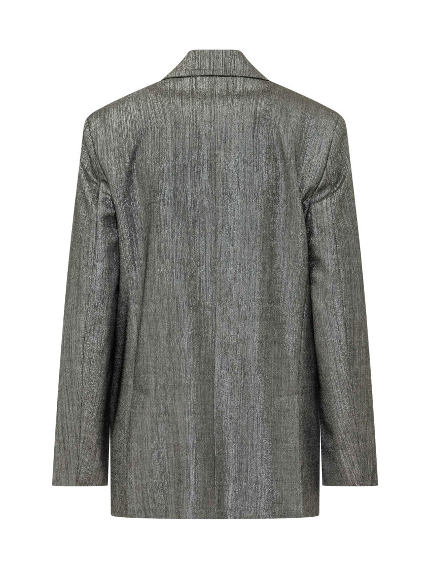 Grey Notched Lapel Blazer 2