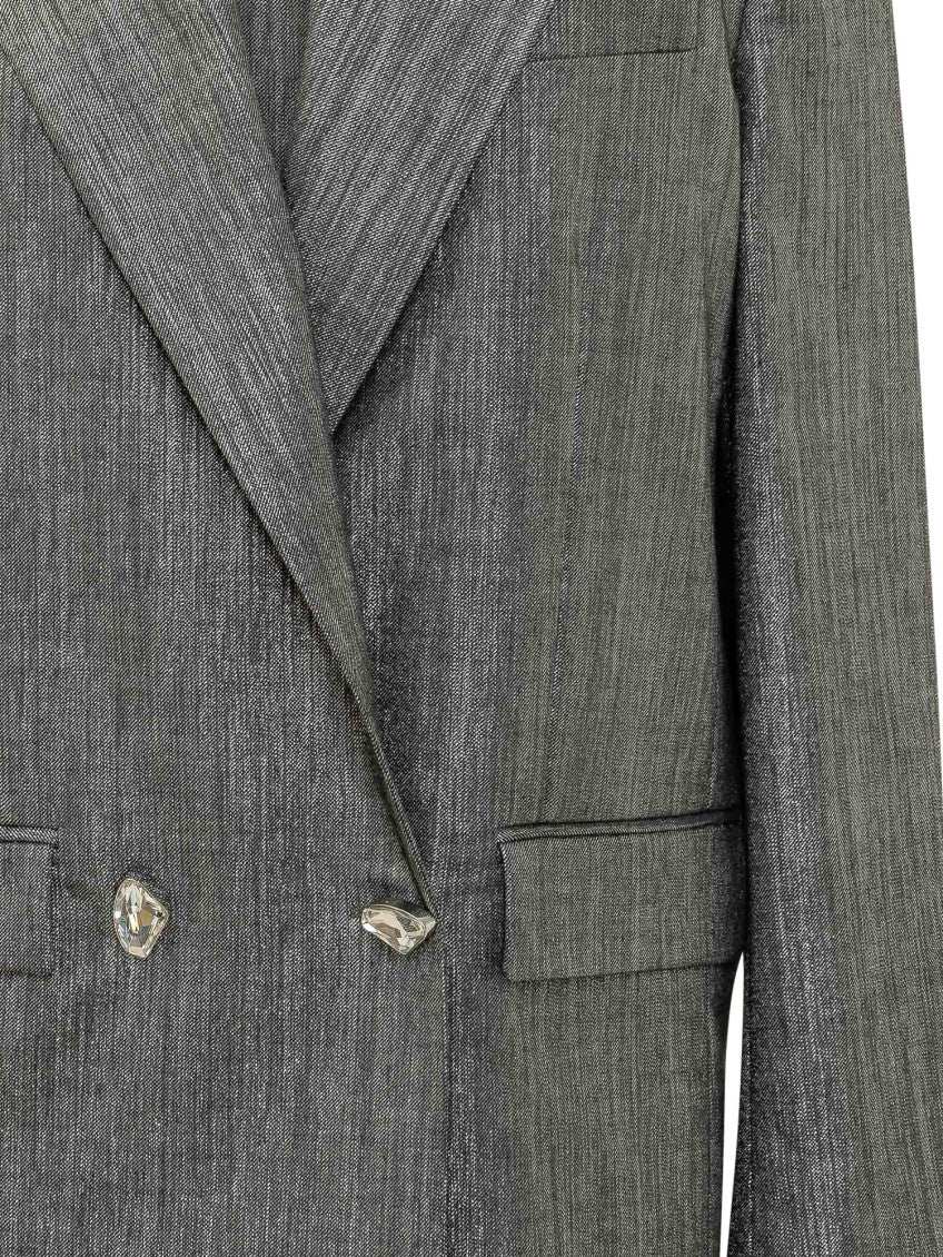 Grey Notched Lapel Blazer 4