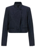 Dark Blue Embellished Blazer 1