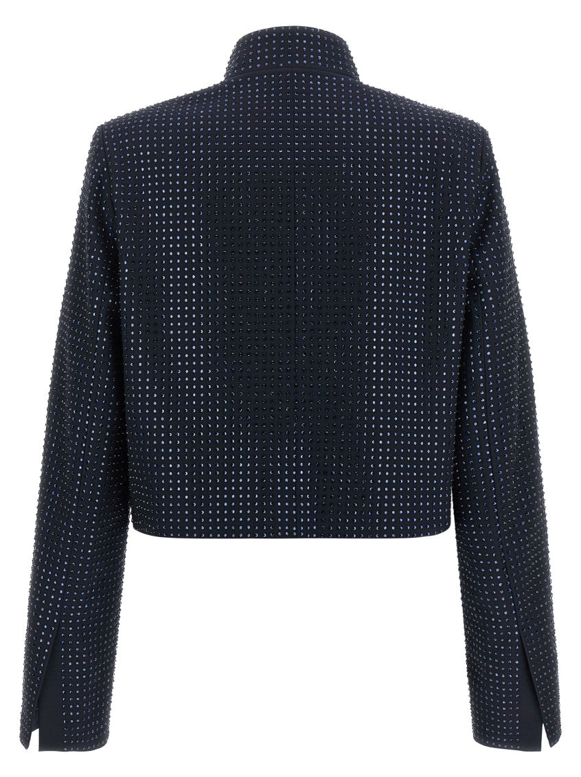 Dark Blue Embellished Blazer 2