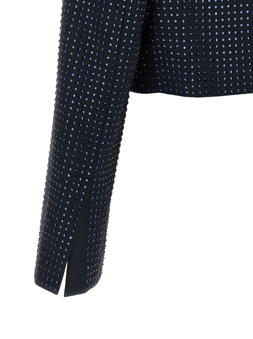 Dark Blue Embellished Blazer 4