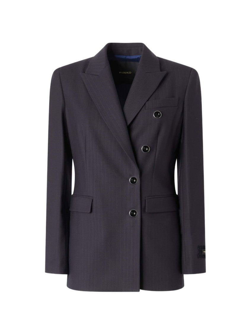 Blue Notched Lapel Blazer 1