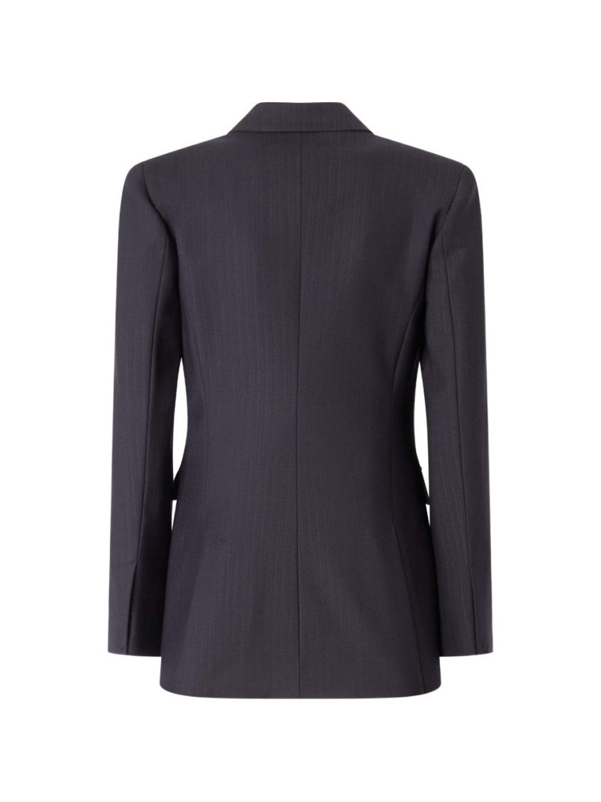 Blue Notched Lapel Blazer 2