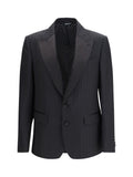 Black Peaked Lapel Blazer 1
