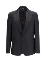 Black Peaked Lapel Blazer 1
