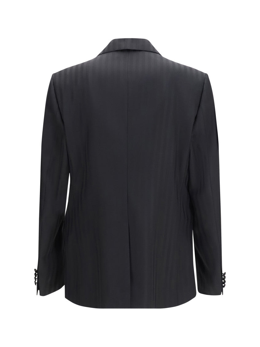 Black Peaked Lapel Blazer 2