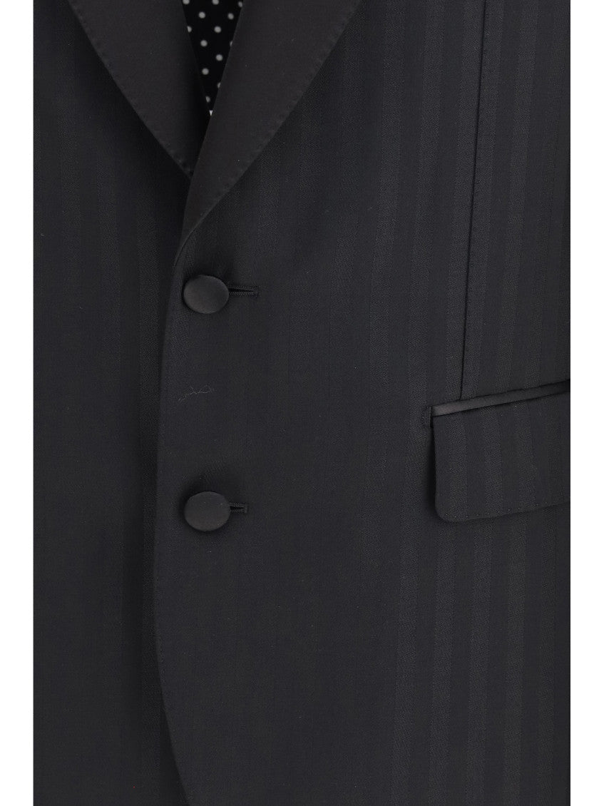 Black Peaked Lapel Blazer 3