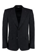 Black Peaked Lapel Blazer 1