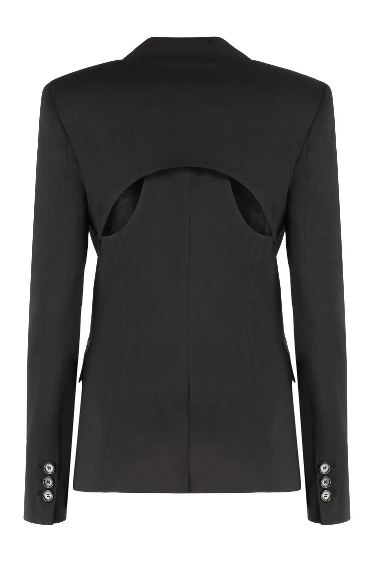 Black Peaked Lapel Blazer 2
