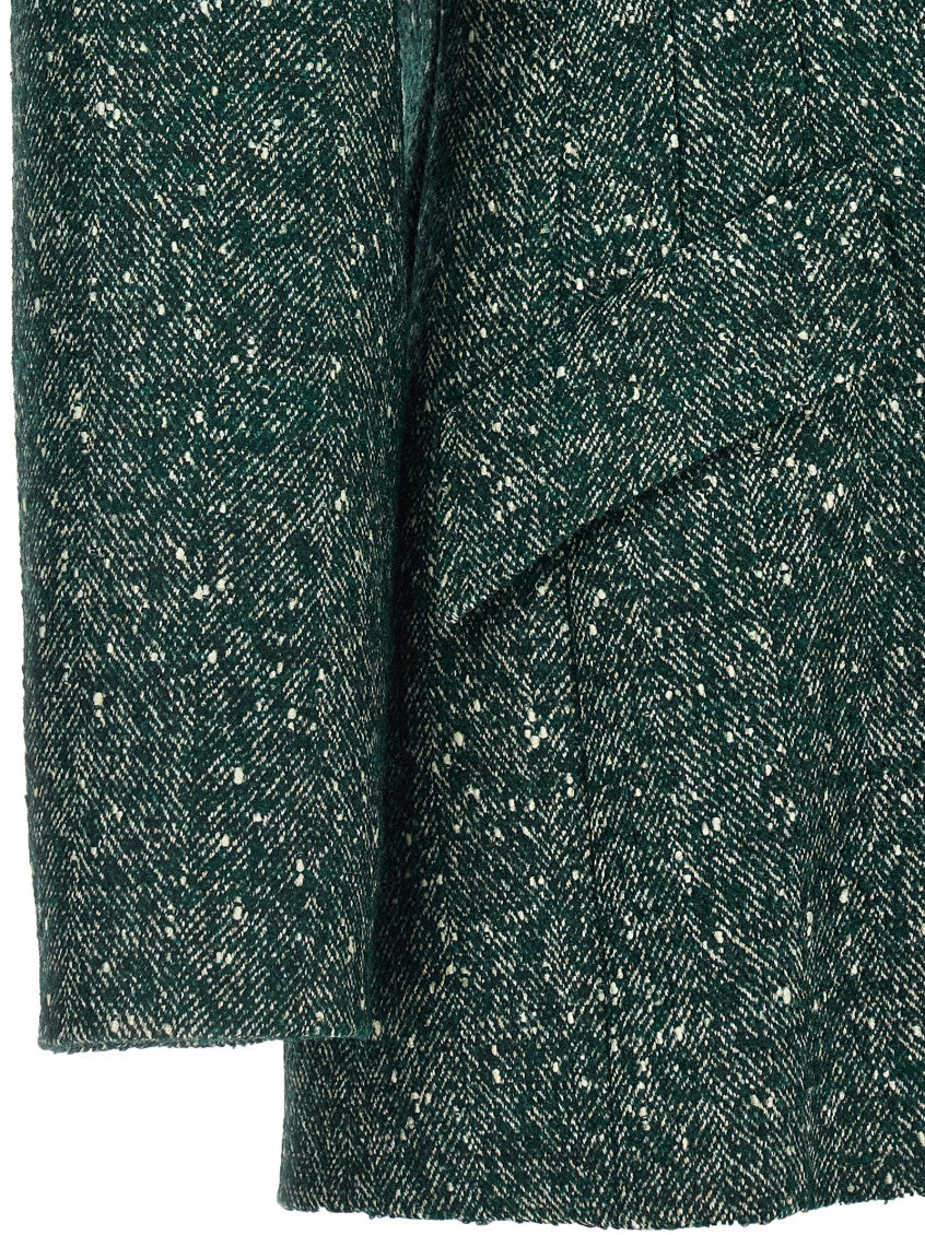 Green Peaked Lapel Blazer 4