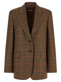 Brown  Peaked Lapel Blazer 1