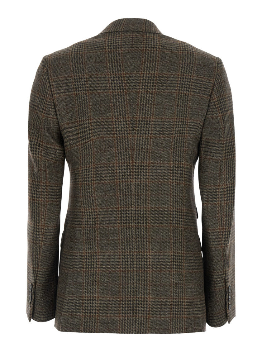 Brown Peaked Lapel Blazer 2