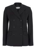 Black Notched Lapel Blazer 1